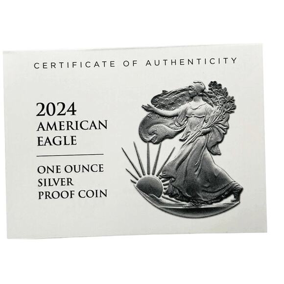 2024 W Silver Eagle Proof Coin Gift Set w/ Box & COA Collector Ready - Picture 5 of 7